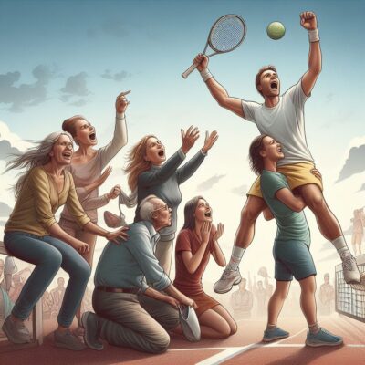 Der Tennis Sport hilft Kontakte zu knüpfen