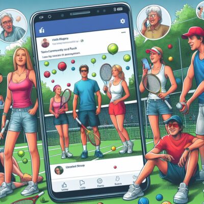 Tennis Facebook Gruppe mit Community