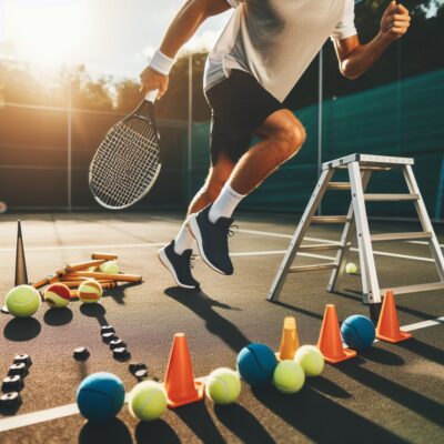 Tennis-Training und -Ausrüstung