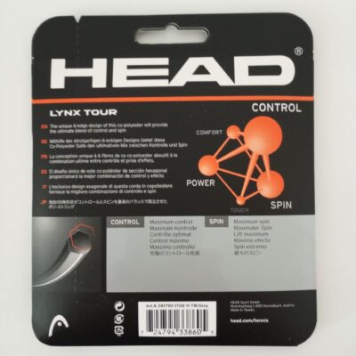 Head Lynx Tour Rückseite Verpackung