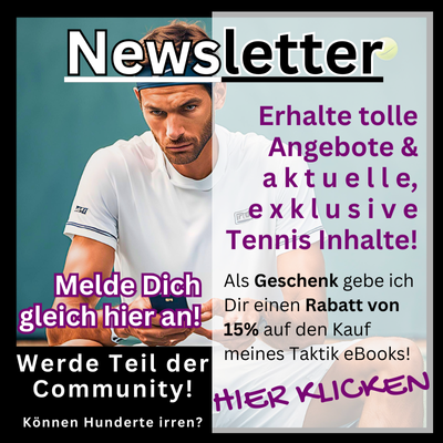 Jetzt meinen Tennis Newsletter abonnieren